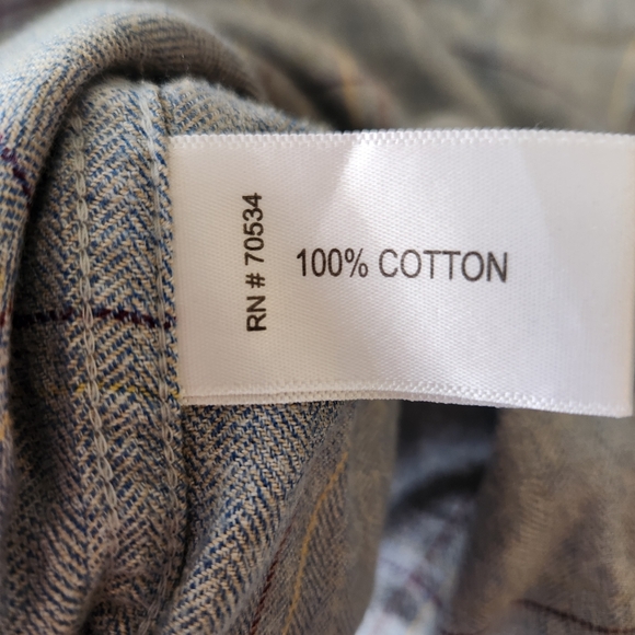 Orvis Fairbanks Shirt Mens Med Light Check Flannel Button Up SUEDED ELBOW Patch - Picture 12 of 14